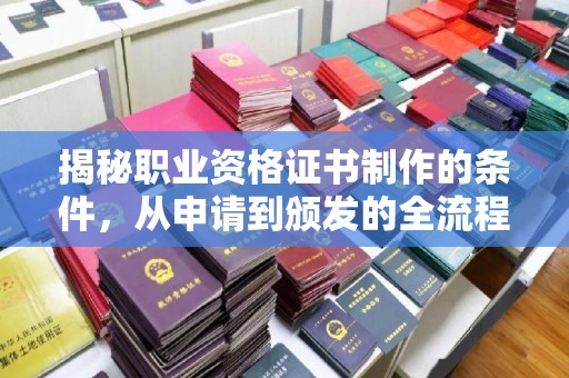 越城揭秘职业资格证书制作的条件，从申请到颁发的全流程解析